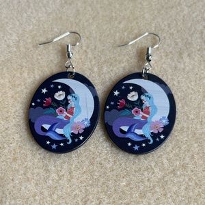 *3 for 20* Mystical Celestial Oval Pendant Earrings